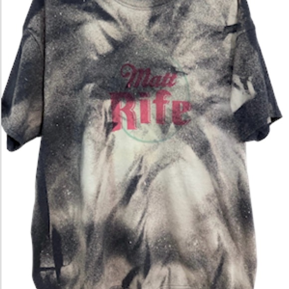 🔥 5/$25 Comedian Matt Rife Vintage Inspired Black & White Tie-Dye Shirt Size XL - Picture 3 of 6